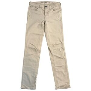 Eddie Bauer Women's‎ Size 4 Beige Khaki Straight Pants Slightly Curvy Stretch